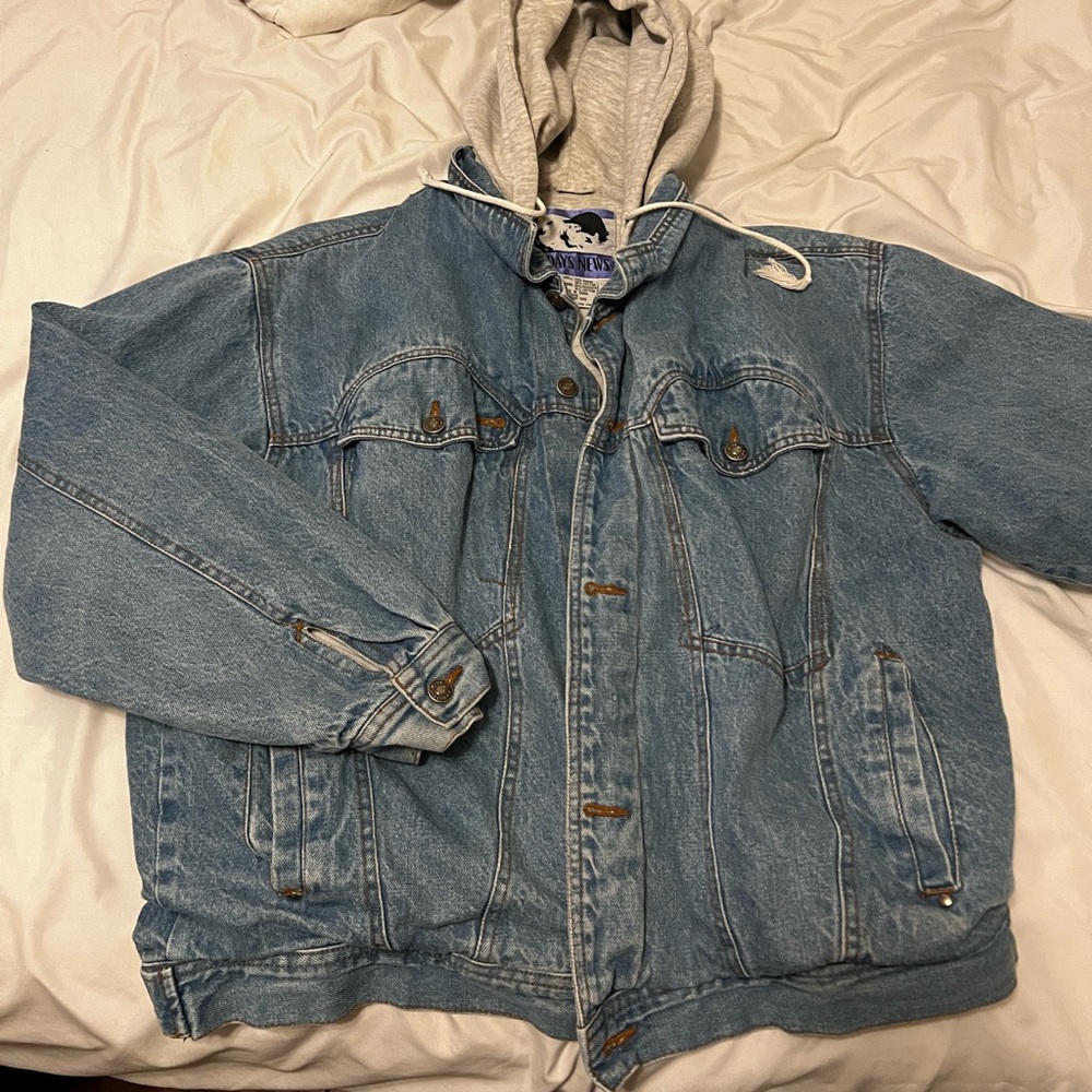 Vintage Jean jacket and hoodie XL